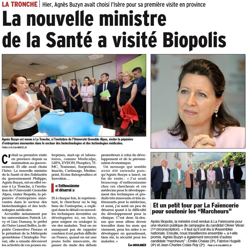 Institut Carnot LSI (@carnot_lsi) on Twitter photo <a href="/Carnot_LSI/">Institut Carnot LSI</a> fier de la visite d'<a href="/agnesbuzyn/">Pr Agnès Buzyn</a> à <a href="/Biopolis1/">Biopolis</a> <a href="/CHU_Grenoble/">CHU Grenoble Alpes</a> et de <a href="/TexiSense/">TexiSense</a> #startup qu'il a financé ! <a href="/UGrenobleAlpes/">Université Grenoble Alpes</a> #Sante <a href="/Carnot_LSI/">Institut Carnot LSI</a> fier de la visite d'<a href="/agnesbuzyn/">Pr Agnès Buzyn</a> à <a href="/Biopolis1/">Biopolis</a> <a href="/CHU_Grenoble/">CHU Grenoble Alpes</a> et de <a href="/TexiSense/">TexiSense</a> #startup qu'il a financé ! <a href="/UGrenobleAlpes/">Université Grenoble Alpes</a> #Sante