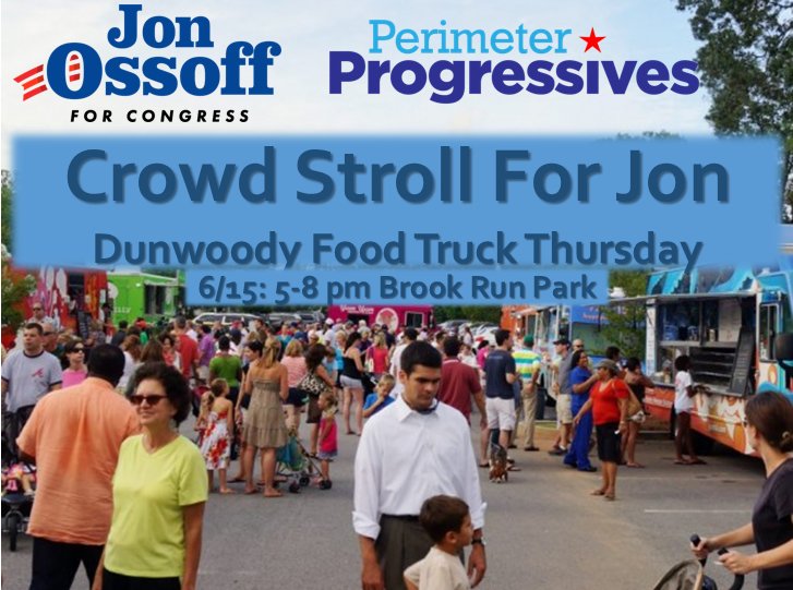 PermtrProgress's tweet image. TONIGHT: Join our Crowd Stroll for @Ossoff in #Dunwoody during Food Trucks @ Brook Run: 6/15, 5-8 pm tinyurl.com/yby7aatr  #FlipThe6th