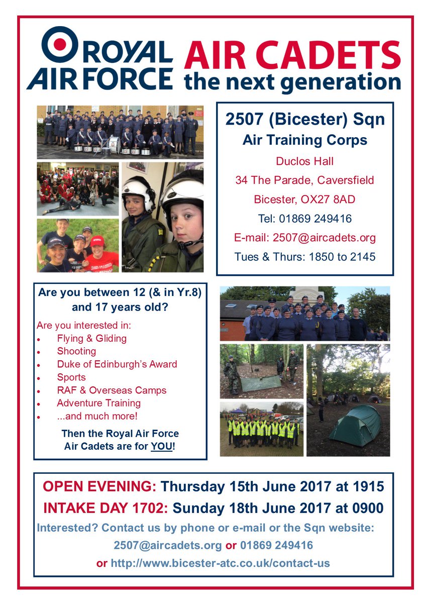 Bicester ATC (@bicesteratc) on Twitter photo *OPEN EVENING TONIGHT* We're looking for new Cadets and new Staff - Everyone gains skills & develops with the <a href="/AirCadets_TVW/">Thames Valley Wing</a> #whatwedo *OPEN EVENING TONIGHT* We're looking for new Cadets and new Staff - Everyone gains skills & develops with the <a href="/AirCadets_TVW/">Thames Valley Wing</a> #whatwedo
