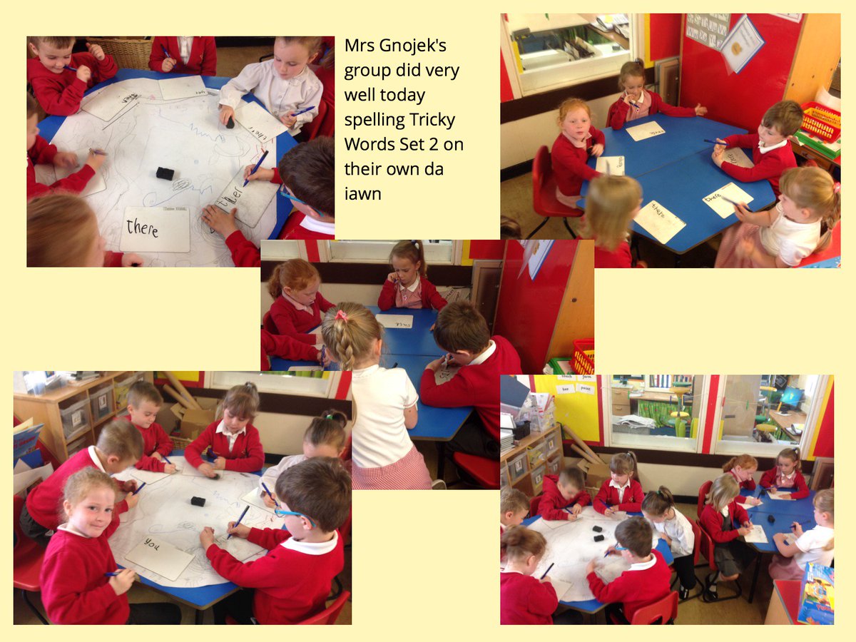CwmneddPrimary1's tweet photo. Mrs G was very happy with her phonic group today, spelling Tricky Words set 2 without any help #workinghard #reception #morfaglas https://t.co/8zBO1NtGS6