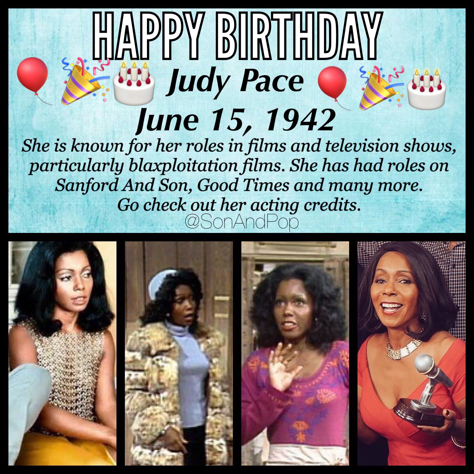 Happy Birthday to actress Judy Pace 