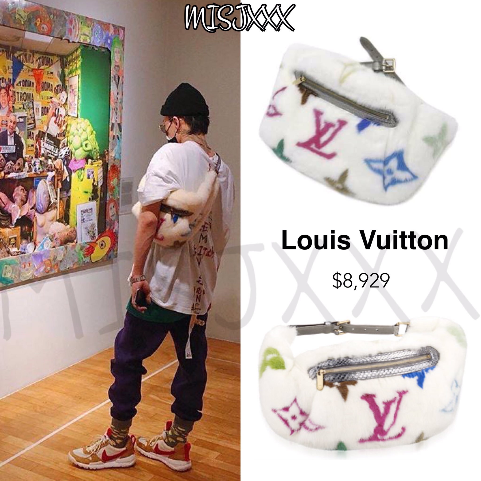 Limited Edition Louis Vuitton White Mink bum Bag