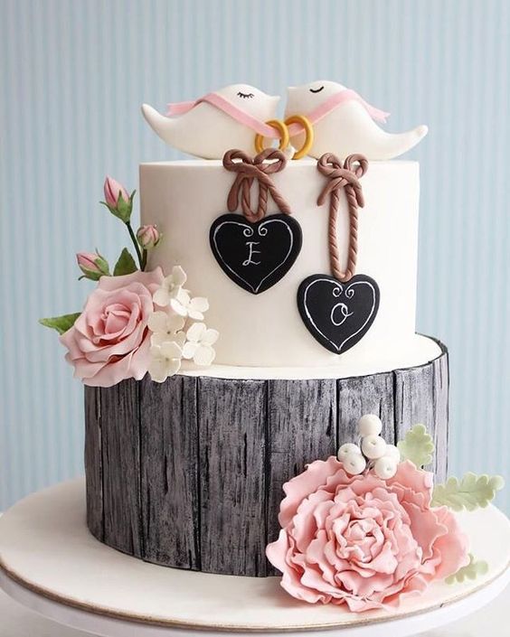 These lovebirds are so sweet! 🍰🐦🎂❤️ #ThursdayThoughts #Weddings #Inspiration