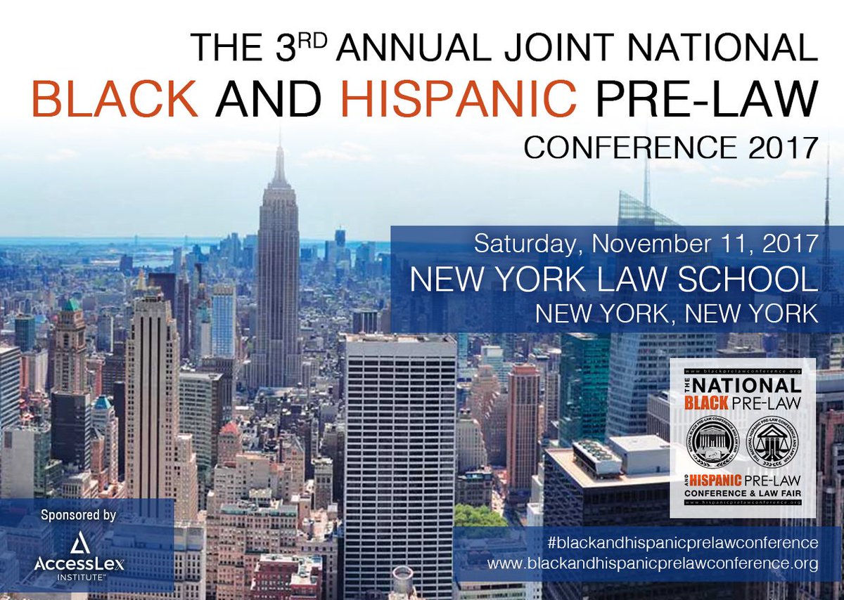 Aspiring Lawyers! Join us for the 3rd Annual National Black and Hispanic Pre-Law Conference &amp; Law Fair! FREE Event! New York Law School NYC
