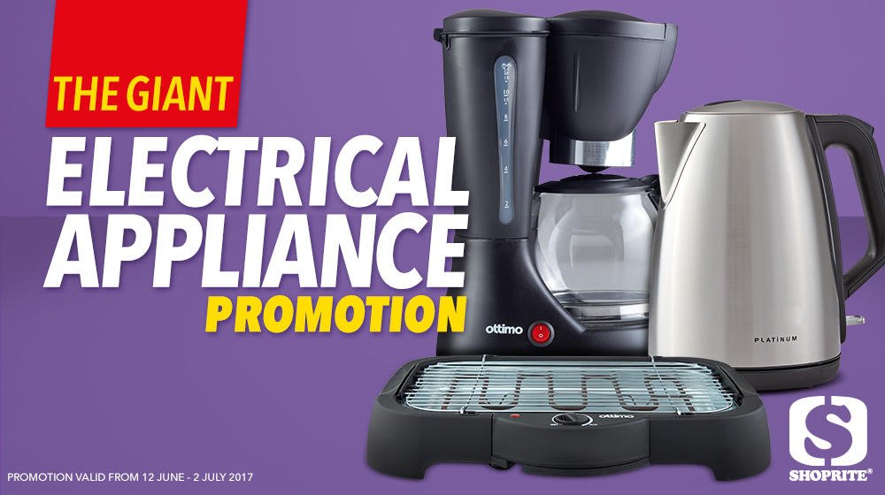 Hurry to <a href="/Shoprite_NG/">Shoprite Nigeria</a> &amp; SAVE BIG at the Giant Electrical Appliance Promotion from 12 June – 2 July! Visit Akure Mall today!!! #Ramadan
