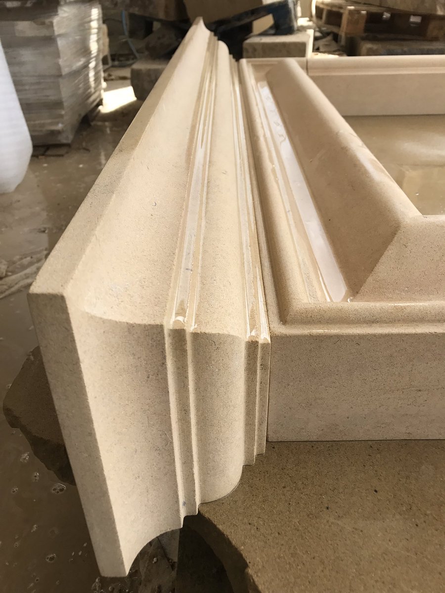 DimensionalSton's tweet photo. A stunning #Bollection fireplace, hand finished in #Ancaster #Limestone #Bespoke sized and shaped profile as the customer required #UKStone https://t.co/O4lSMFMNpA