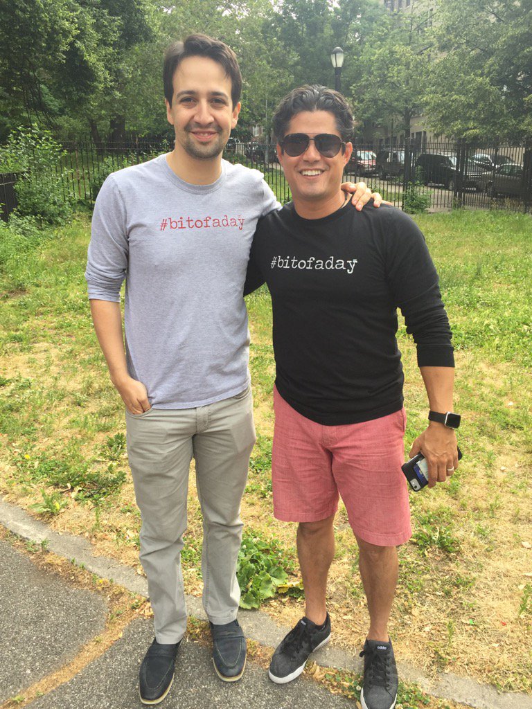 Happy birthday to <a href="/TeeRico_LinMan/">Lin-Manuel’s TeeRico</a> turning one today! Thanks to all of you! <a href="/Lin_Manuel/">Lin-Manuel Miranda</a> <a href="/CrespoX6/">Luis Crespo</a>