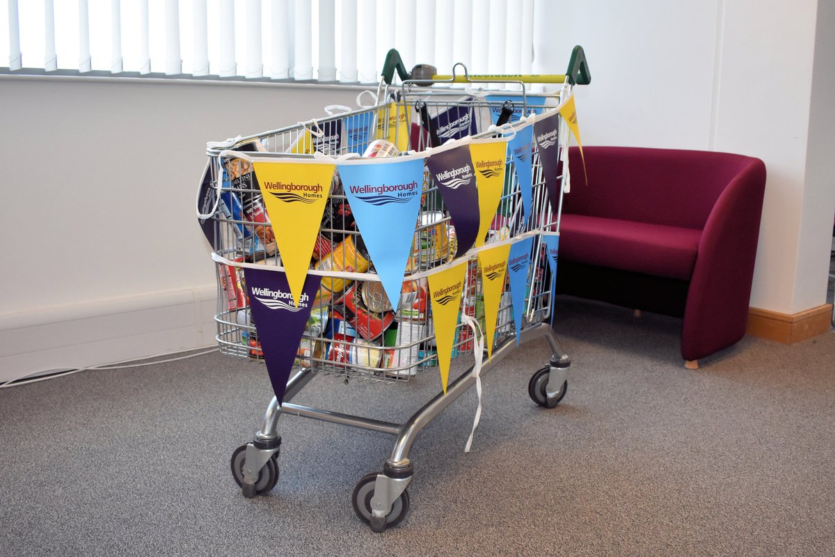 greatwellhomes's tweet photo. The trolley in our staff kitchen is filling up with tins! You can donate via the trolley at Thompson Court (next to Morrisons) #WHTinTarget https://t.co/XgUKpbSaoh