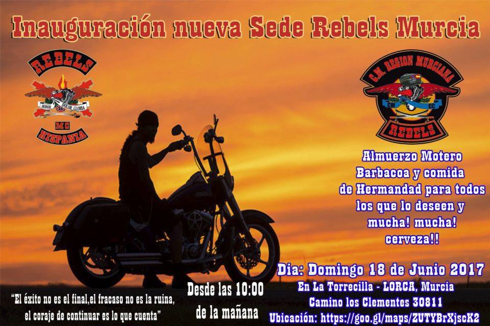 DesguaceBiker's tweet photo. Inauguración nueva Sede Rebels Murcia https://t.co/c0IxP4SJaG #DesguaceWeb #Rebels #Murcia #Lorca #RebelsMC #Hispania #RegiónMurciana https://t.co/scxD9K5Ddp