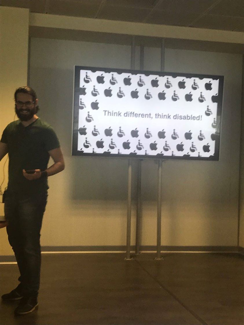LuisFornaro's tweet image. My ShareKnowledge about Accessible Design! Think different, think disabled! 😉#ShareKnowledge #DeveloperAcademy #Cromnia