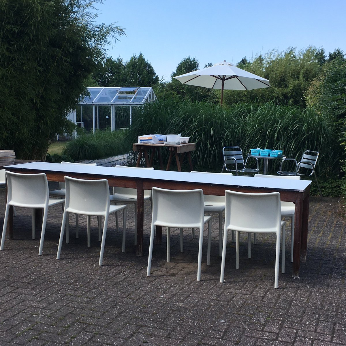 Ready, set, go! Outside workshop-studio! #moldmaking #plaster