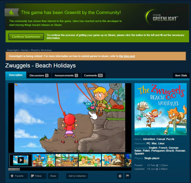 zwuggels's tweet photo. We've been greenlit after all!  #SteamGreenlight #Steam #Greenlight 😃 👍 https://t.co/N0whoh76Sw
