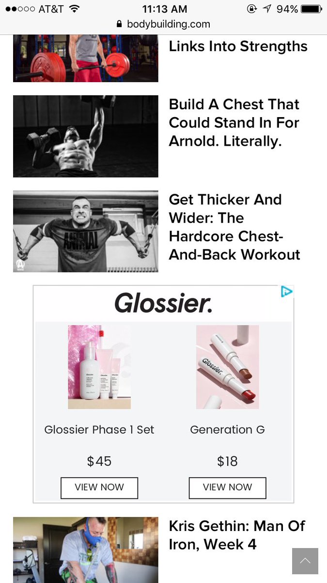 RaedDanielle's tweet photo. If this isn't an exact representation of my personality then idk what is.
Reading workout articles & a @glossier ad pops upโจ๐ช๐ผ #GlowStrong https://t.co/OPSfNXryO7