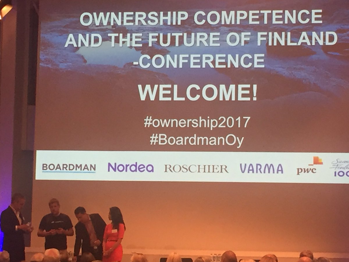 kaisa_jh's tweet photo. Thank you @rikuasi for leading a great panel with @EvonSoderlund @KristoOvaska &amp; @AMoaffak! #Ownership2017 @BoardmanOy @PwC_Suomi https://t.co/9zf1tE9JOp