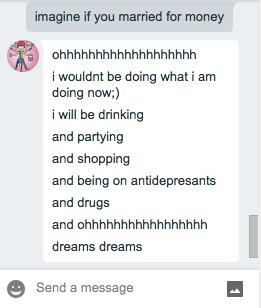 gchatswithmymom's tweet photo. mom and i discuss my dating life #antidepressants #anddrugs https://t.co/H6ExCCvzi4