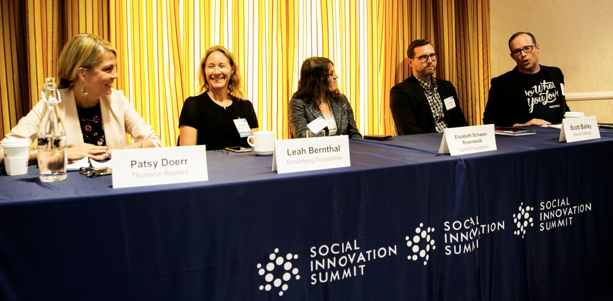 Annenberg_FDN's tweet image. #TBT So great to see #AlchemyTech&apos;s Leah Bernthal talking the future of work with other inspiring panelists at @socinnovation last week! 💻