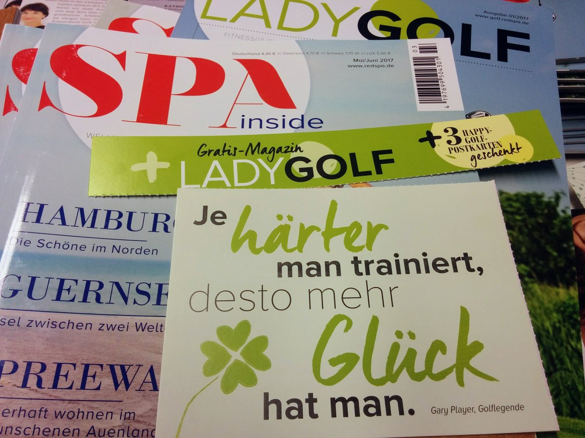 SPAinside's tweet image. #gratis am Kiosk: 3 Happy-#golf-#postkarten zu jeder Ausgabe von #SPAinside - plus unser Magazin #LADYGOLF - na, wie wärs?