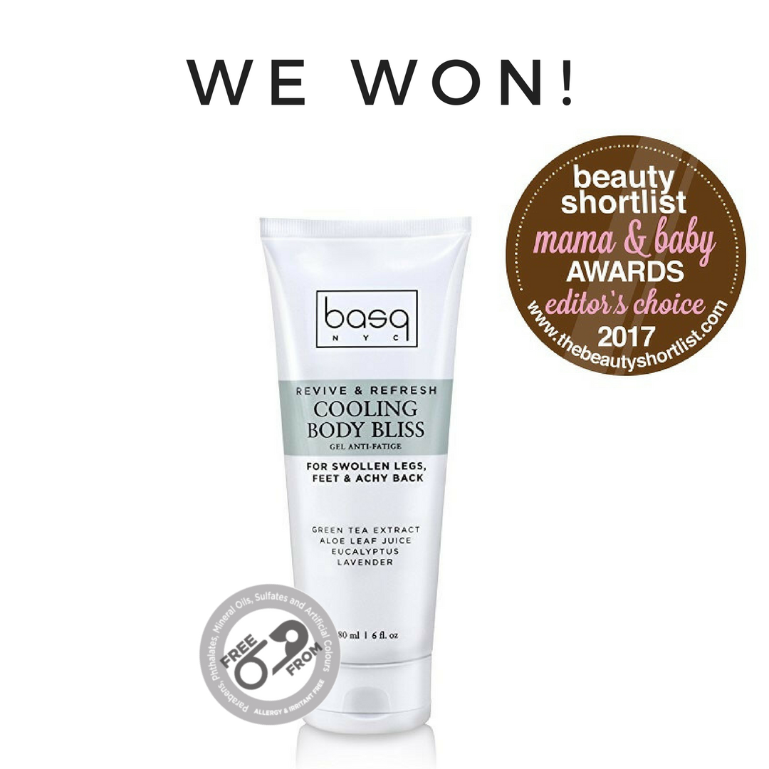 basqukie's tweet photo. Did you hear? #basqNYC Cooling Body Bliss has won an Editors Choice Award in the @BeautyShortlist Mama &amp; Baby Awards 2017 ! #pregnant https://t.co/ut6vqzXGxk