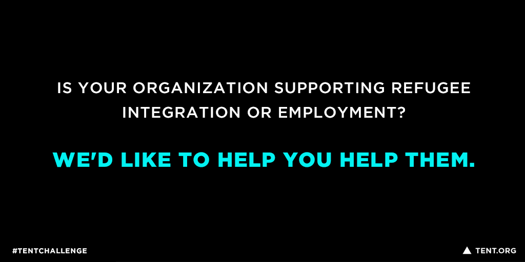 TentOrg's tweet photo. We're looking for projects that support the transition & inclusion of #refugees in host communities. https://t.co/7xbeifdLZW #TentChallenge https://t.co/crWl2tAa19