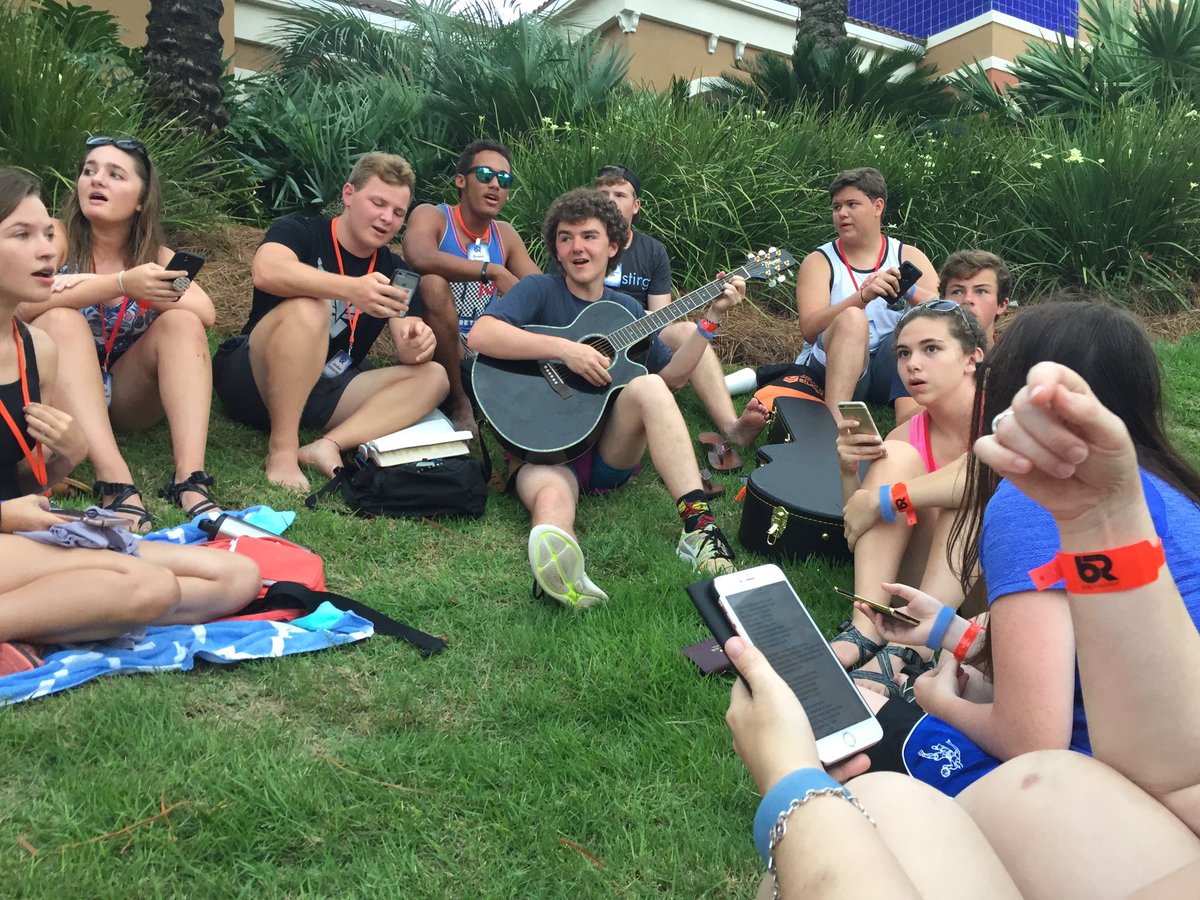 SecondStudentsN's tweet image. Some North and Cypress students participating in "Jammy Jams" at BR17!!