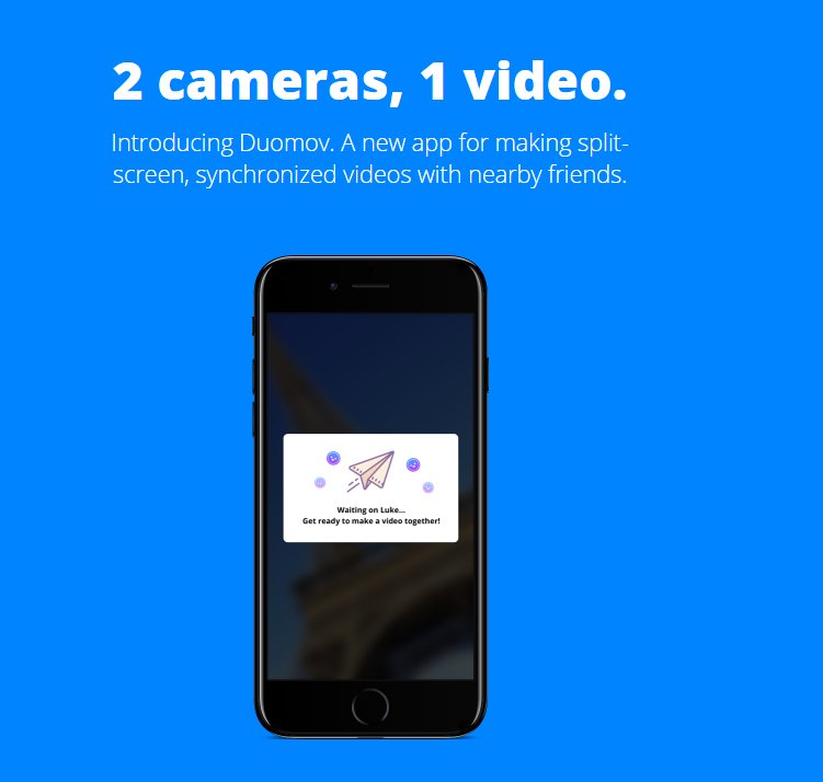 Duomov, la nueva aplicación para grabar un video desde dos móviles. bit.ly/2s6RBP4