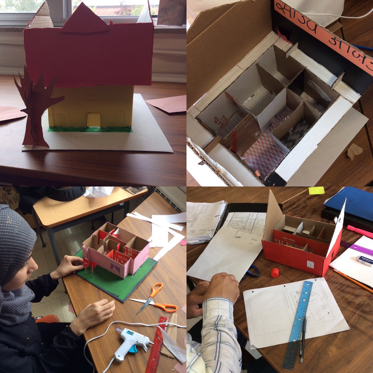 MsLHong's tweet photo. Here are some of the finished products. I see some future architects here! #ELDmath @TLKLife https://t.co/tZxOW8G71d