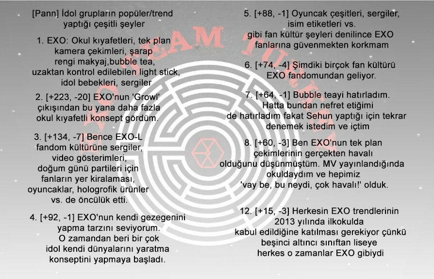 EXOTeamTR's tweet photo. "Mevcut fan kültürünün bir çoğu EXO'nun fandomundan geldi."
"EXO gerçekten de trend belirlemenin kralı olduğunu kanıtladı."

cr.Pann https://t.co/NXGdA6wNj1