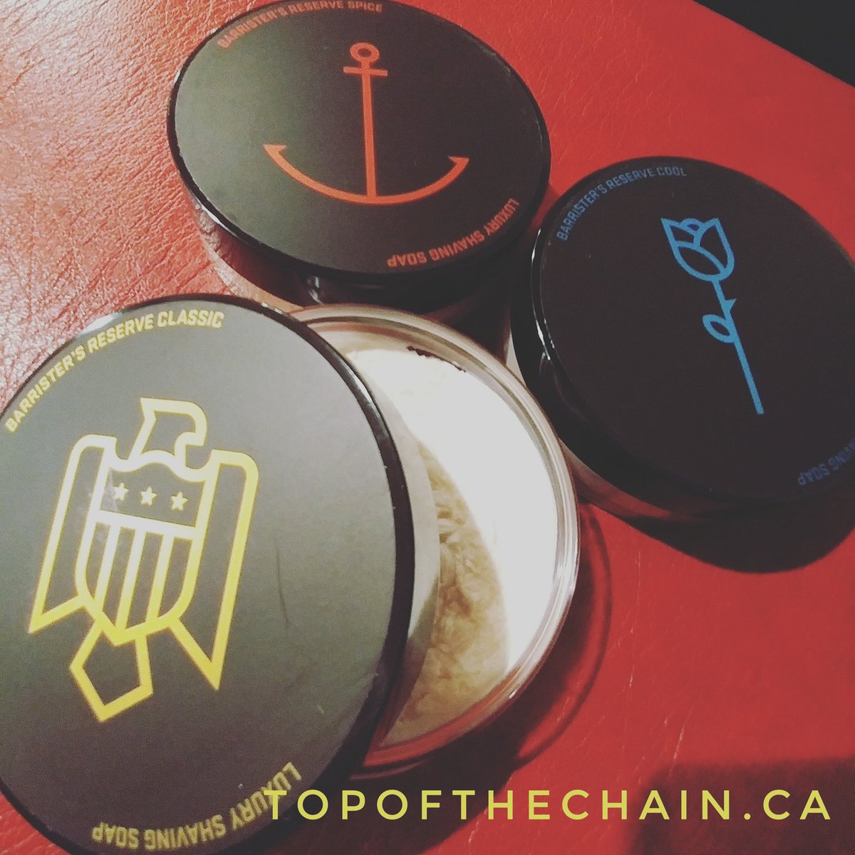 Barrister and Mann Reserve shaving soap now available. More info  topofthechain.ca