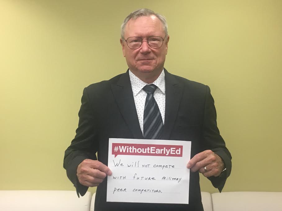 Mission_Ready's tweet photo. General (Ret.) Frank Grass says #WithoutEarlyEd, we will not compete with future military peer competitors. #ece #earlyed #ECE4NatSec https://t.co/StFBucxIiq