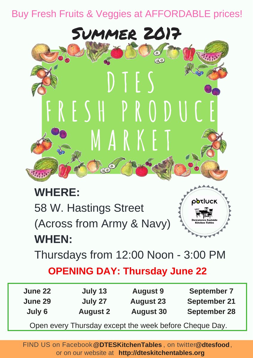 DTES FRESH PRODUCE MARKET IS BACK!!! Come check us out!