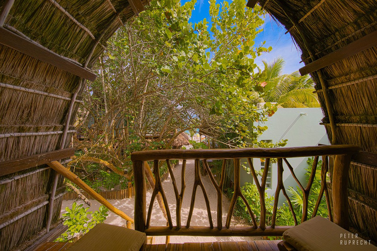 Bali Huts: Cabañas perfectly situated on the beach in a garden setting with a view of the ocean. #ahautulum #tulum