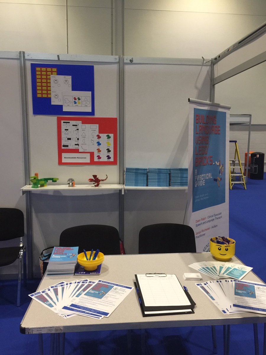 RochesterJacqui's tweet photo. Just waiting for the tv and we're all set to go #AutismShow2017 #buildinglanguageusinglegobricks https://t.co/nu1kFYzOy1