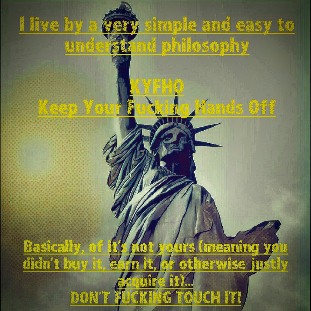 Prof_Politico's tweet photo. #KYFHO
#KeepYourFuckingHandsOff
#TANSTAAFL
#ThereAintNoSuchThingAsAFreeLunch https://t.co/vf3JcWeLYT