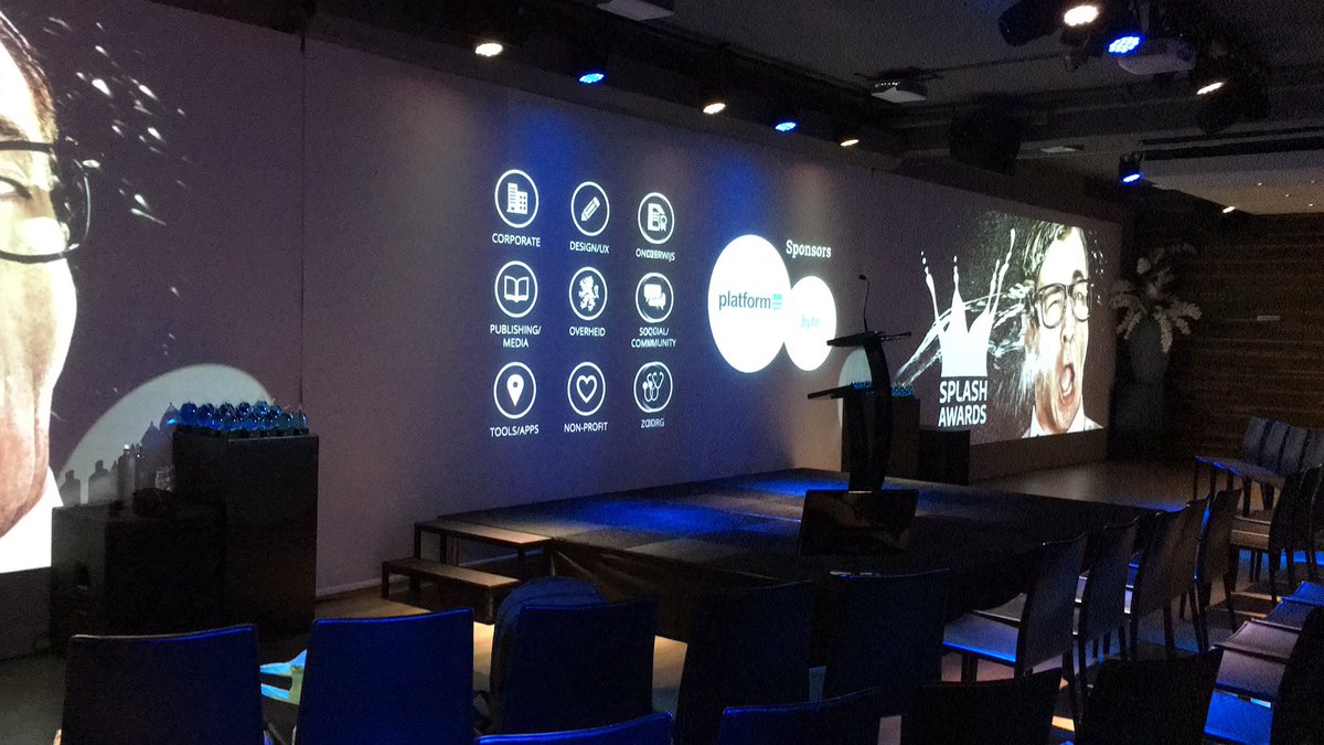 Stage is ready for the #splashawards !