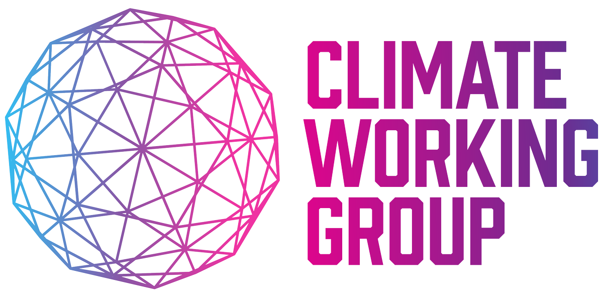 GroupClimate's tweet photo. Thanks to Jonathan Lo @daiukun for the Climate Working Group's new logo! https://t.co/zjdTzGIgX3