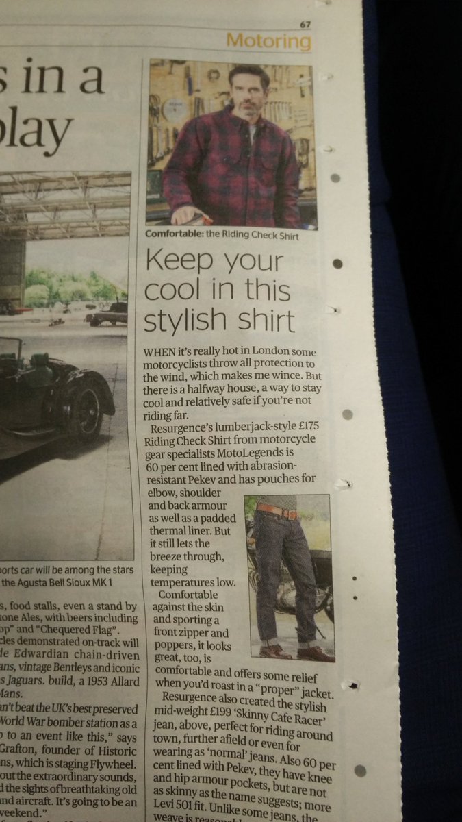 Look what I spotted in The Evening Standard tonight <a href="/Resurgencegear/">Resurgence Gear</a> <a href="/MotoLegends/">Moto Legends</a> <a href="/49barstef/">Stefan Barnes</a>  ! 👍