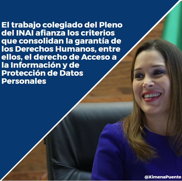 XimenaPuente's tweet photo. Cada resolución votada representa la institucionalización de la #transparencia en la administración pública mexicana. #XPMInai https://t.co/tEQbcWp3ks