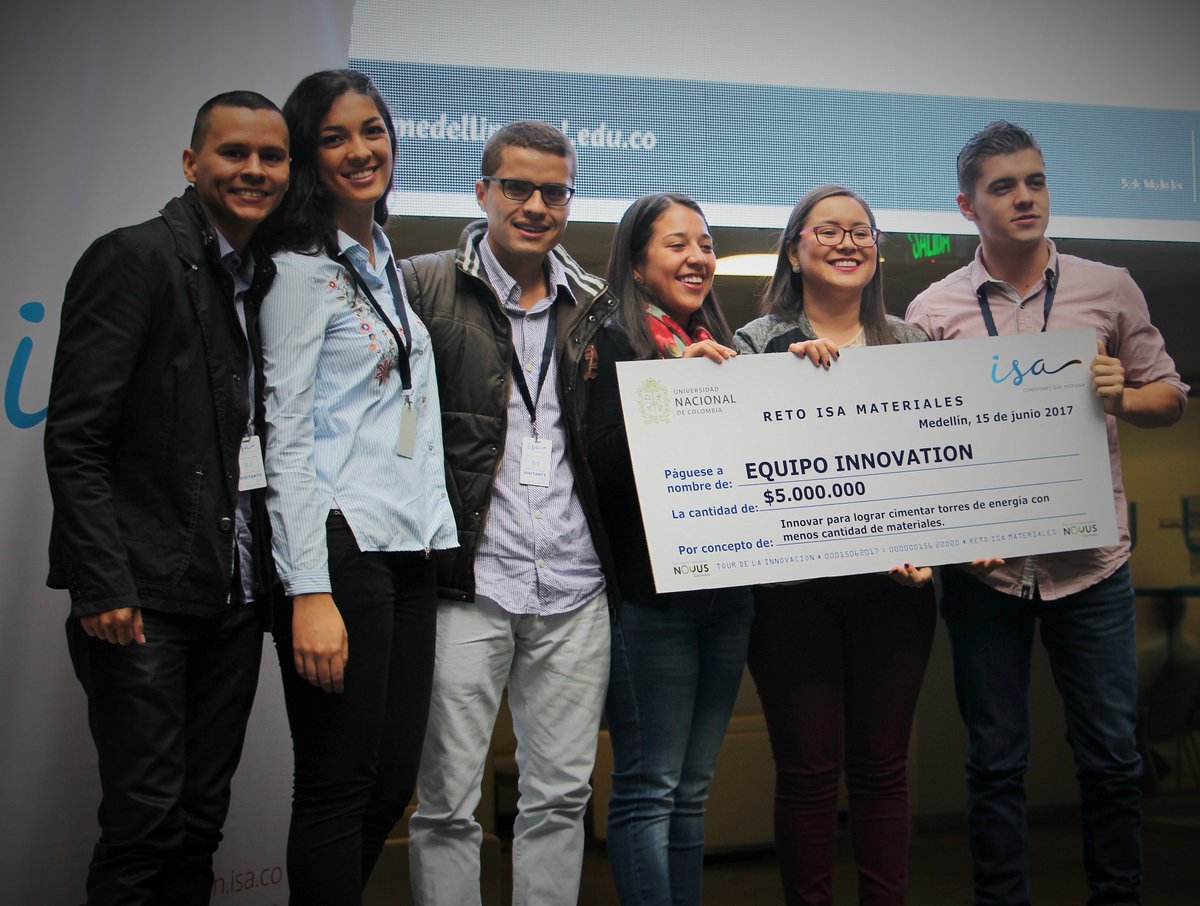 MedellinUNAL's tweet photo. Equipo Innovation ganador reto Materiales en #TourNovus @ISAConexiones https://t.co/BZqte7ZtyQ