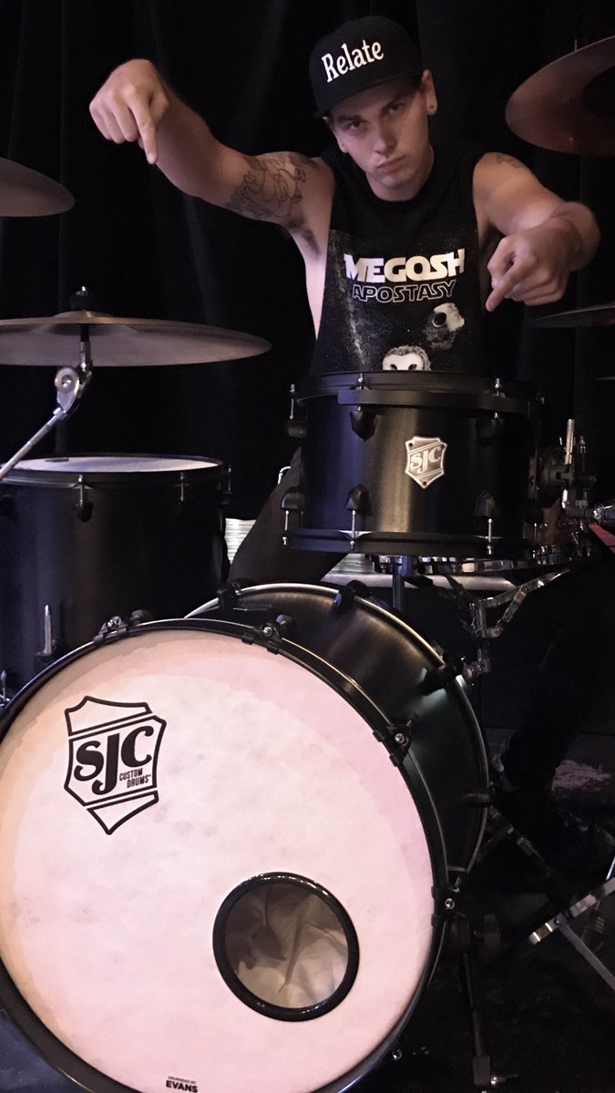 SJCdrums's tweet photo. Stephen Garner of @Megoshband #sjcdrums #megosh #sjcfamily https://t.co/8CFSqONott