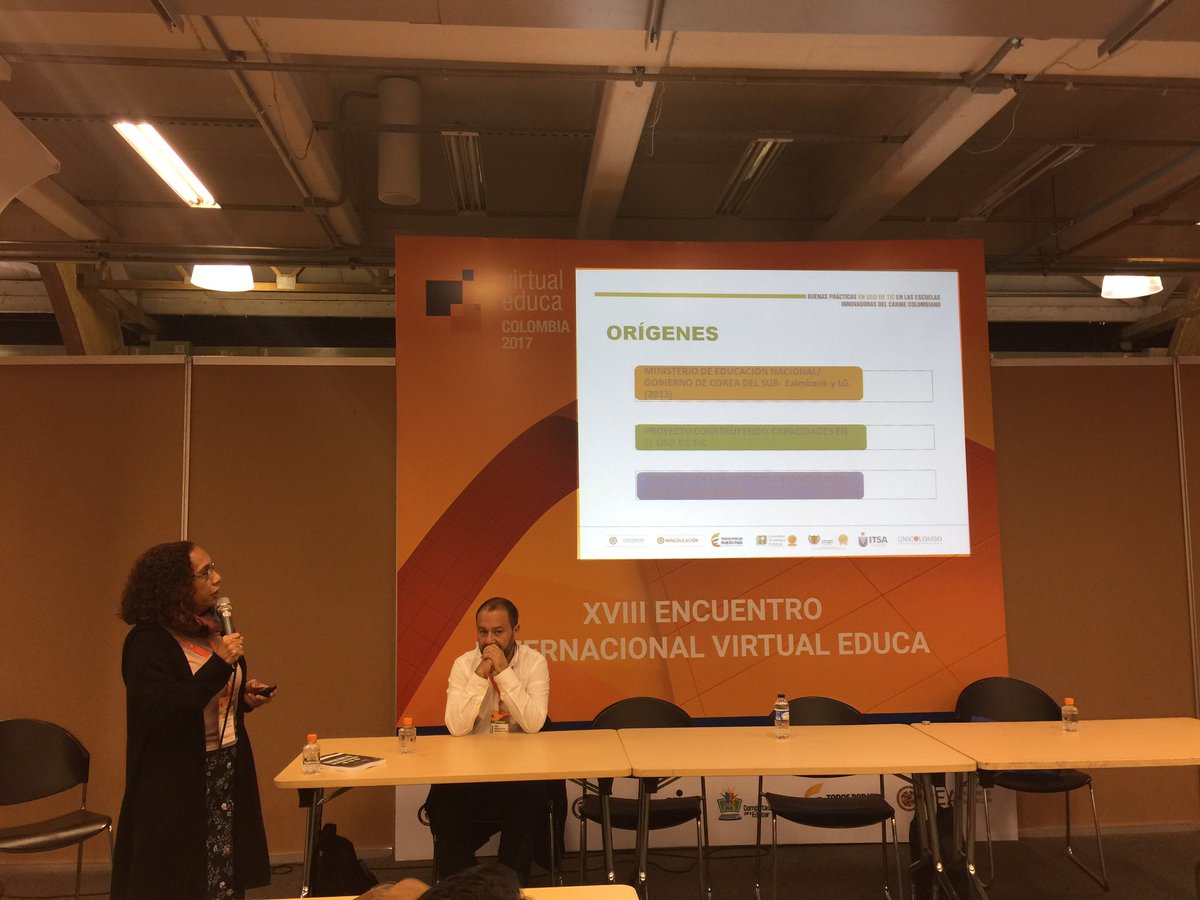 CIERNorte's tweet photo. Ahora cumpliendo con compromisos adquiridos con @Mineducacion @alixpt1 presenta resultados programa de investigación en #VirtualEduca2017 https://t.co/635UCK8Noz