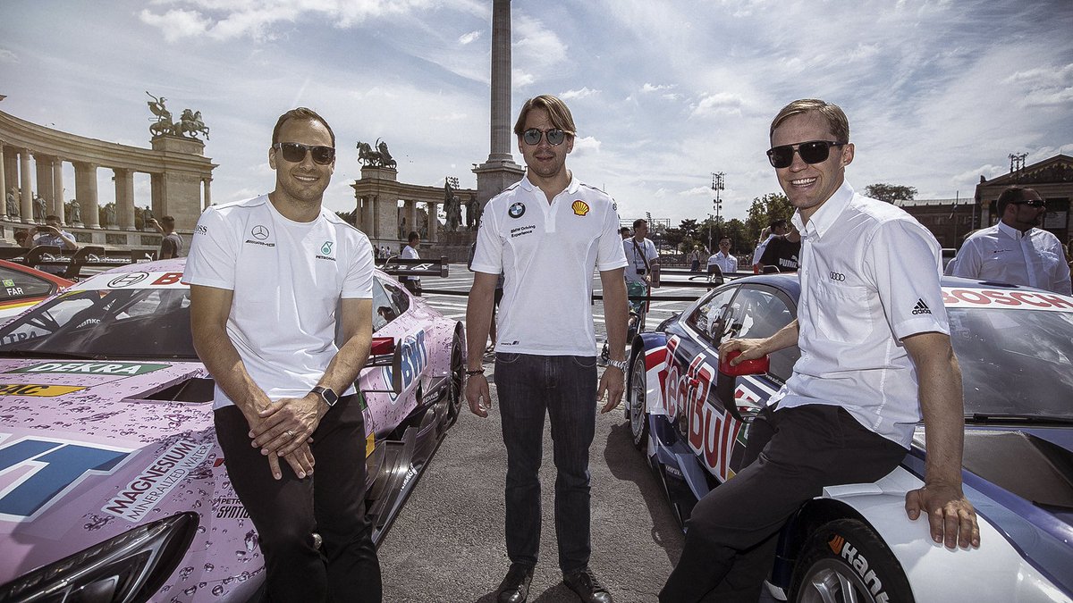 THX 4 this warm welcome Budapest! Our guys <a href="/GaryPaffett/">Gary Paffett</a> <a href="/augustofarfus/">Augusto Farfus</a> and <a href="/mattiasekstroem/">Mattias Ekström</a> hab a blast! CU on the track tmrw! #DTMBudapest