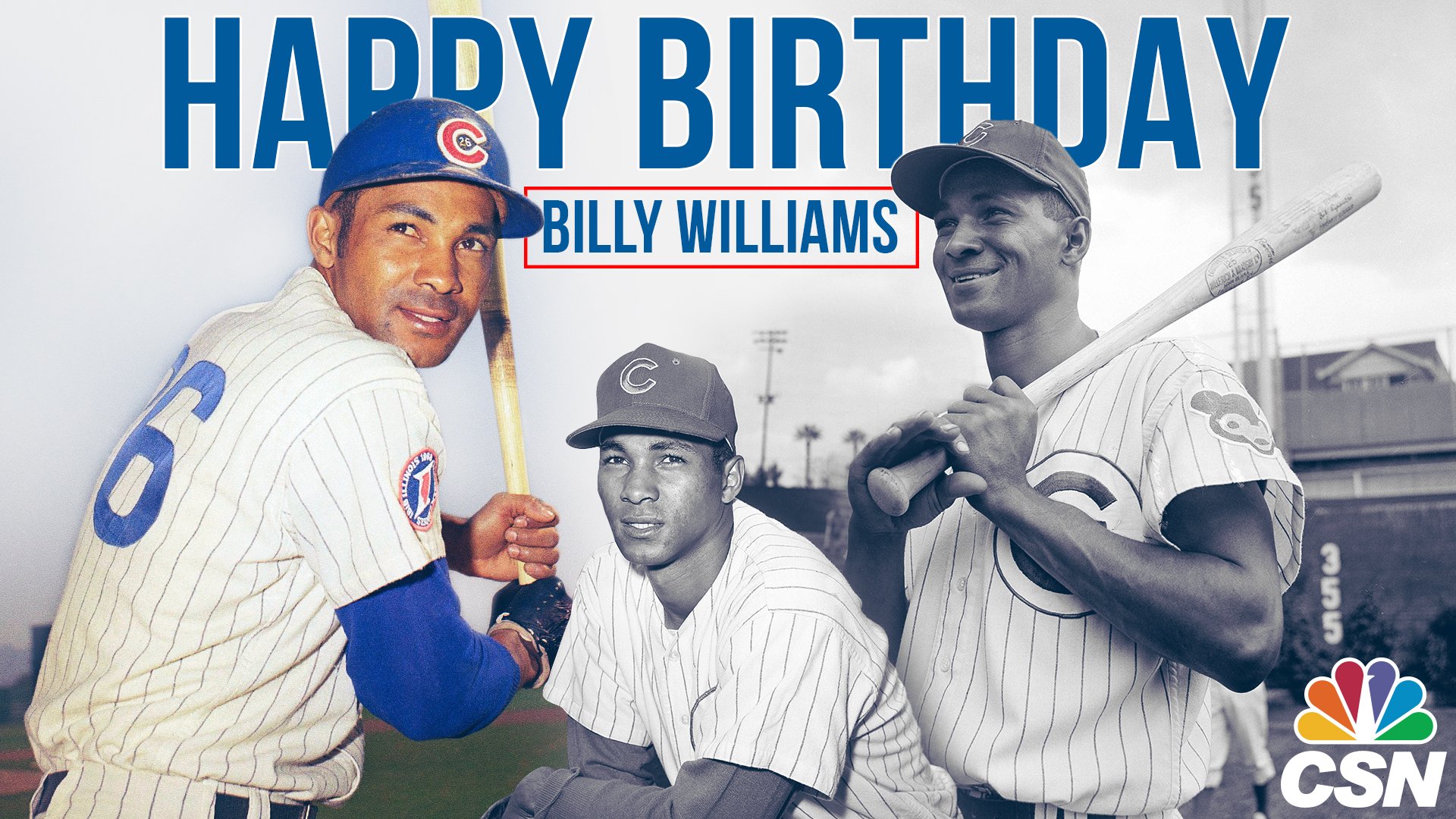 Happy Birthday to 1987 inductee and all-time great, \"Sweet Swingin\" Billy Williams. 