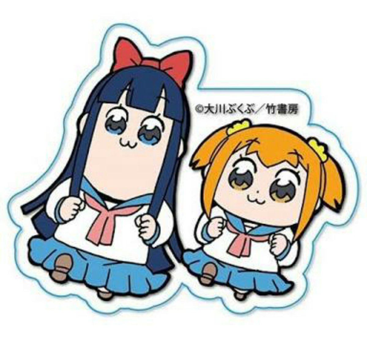 ピピ美 ,ポプ子 「内容は知らんけどこのキャラのシルエットがやまお(デカい方)とあまる(小さい方)な」|やまおのイラスト
