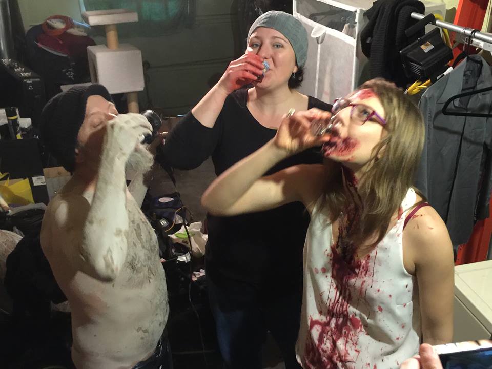 TyHuffer's tweet photo. BTS shot from that time I made a no budget horror film in my living room. #WhiskeyBreak #TBT #BringMeBuber #Horror https://t.co/DEWyq35fyZ
