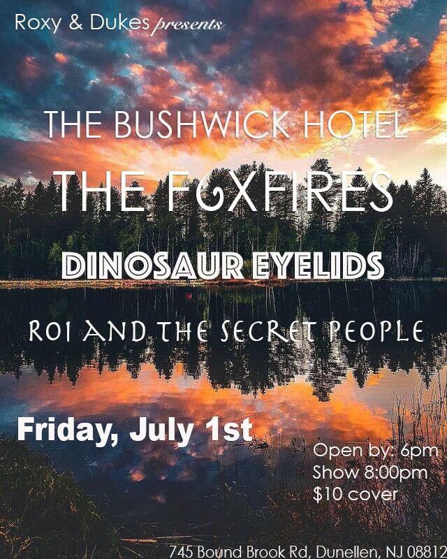 TheFoxfires's tweet photo. Excited for our debut at @RoxyAndDukes next month w/ @BushwickHotel !
#alternativerock #Summer #music #live #indie #bands #nj https://t.co/VT2wj9v5wF