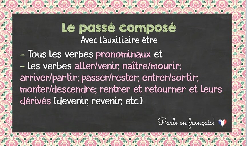 Parlefr's tweet image. #fle #conjugaison #passecomposé