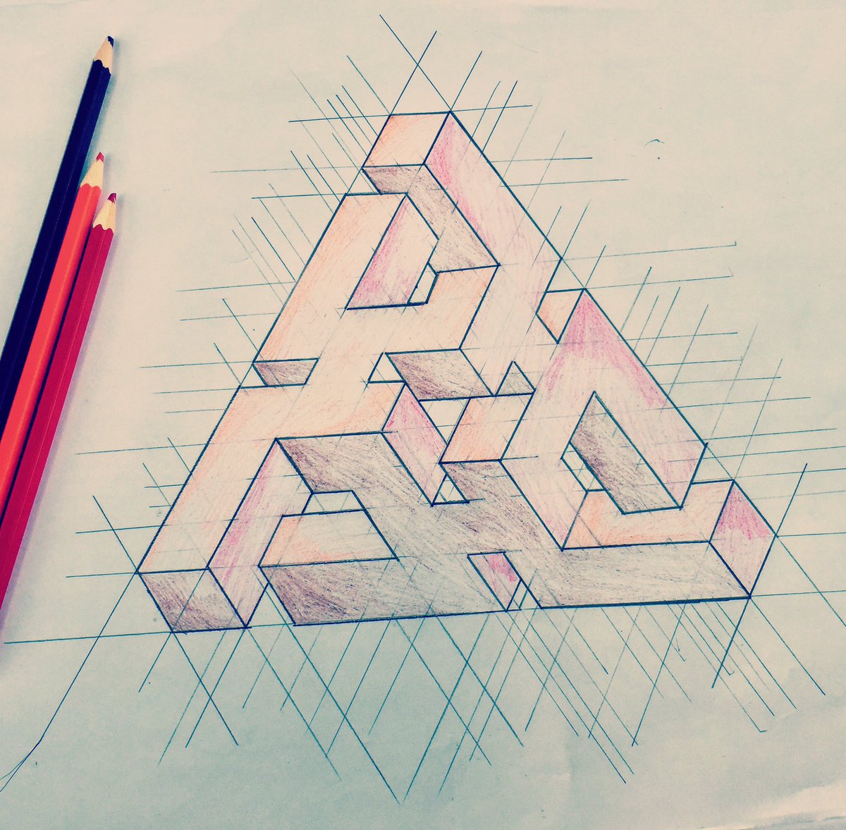 Keeping myself sane through the exam period <a href="/c0mplexnumber/">Clarissa Grandi</a> I think this will be the last one for a while! #impossibleshapes #artfulmaths