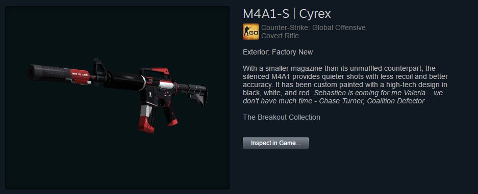 gocorecs2's tweet image. 3 hour GIVEAWAY! 🎉 M4A1-S | Cyrex 🎉

✅RETWEET
✅Follow @CSCoreGG
✅Subscribe to YT bit.ly/2sEoKEt
✅Tag 2+ Friends

Good Luck!