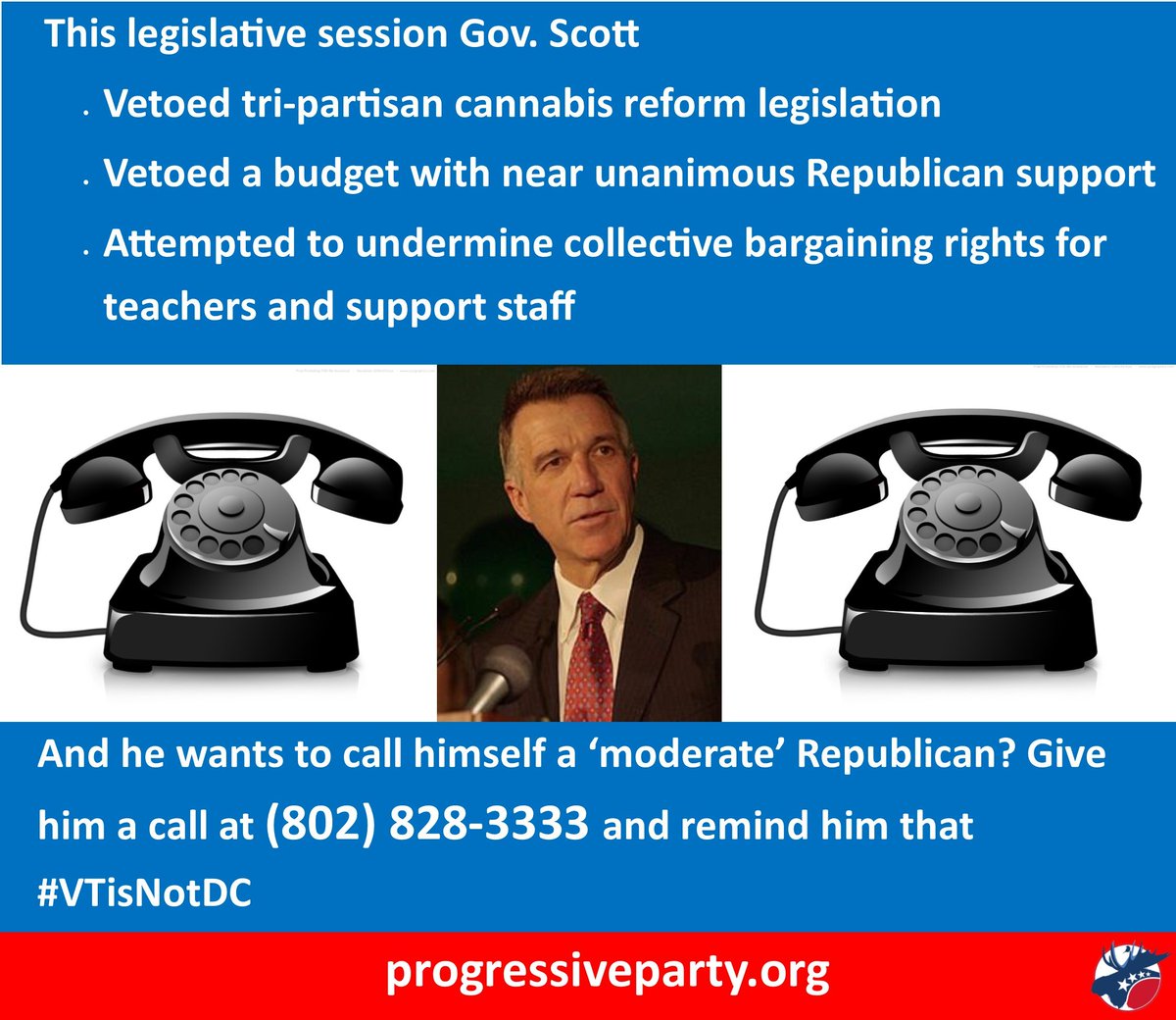 progparty's tweet photo. #TBT to when Gov. Scott was a 'moderate' Republican. #vtpoli #VTisNotDC https://t.co/RKVcOPWXQl