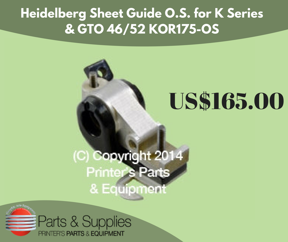 printerpartshop's tweet image. Buy Heidelberg #SheetGuide O.S. for K Series &amp;amp; #GTO 46/52 KOR175-OS at US$165.00, for more details or visit @ shop.printersparts.com/shop/machine-p…